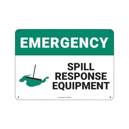Pig PIG Emergency Spill Response Sign 14" x 10" Vinyl 14" L x 10" H SGN2021-10X14-VYL